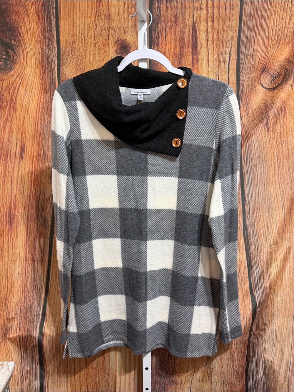 White Birch Cowl Neck Blouse Size M